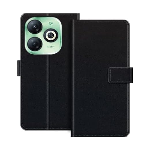 Capa Infinix Smart 8 4G X6525, capa de couro PU magnético premium com suporte para cartão e suporte, capa flip moderna para Infinix Smart 8 HD X6525 16.8 cm