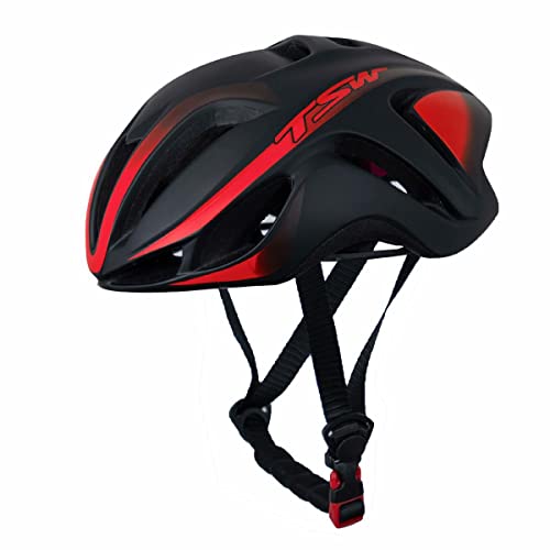 Capacete Tsw Team Plus Bicicleta Ciclismo Preto/Vermelho