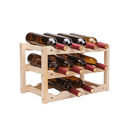 Soporte para vino madera con capacidad para 12 botellas