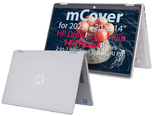 Funda para HP OmniBook 5 Flip 14-FPxxxx de 14" carcasa 2 en 1 transparente 2025