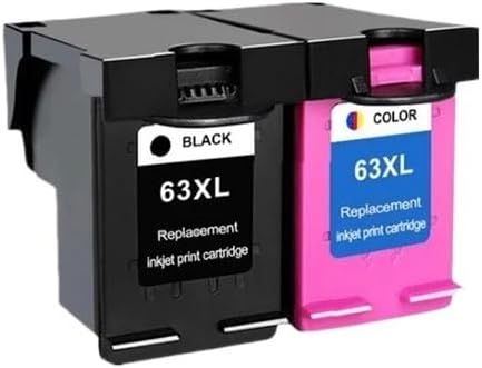 YLC 63XL Ink Cartridge Compatible Replacement for 63 XL Ink Cartridge for Deskjet 1110 2130 2131 2132 3630 5220 5230 5252 Printers(1BK 1Tri-Color)