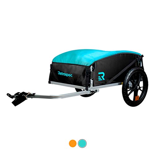 Retrospec Rover Hauler Cargo Bike Trailer, Tow Behind Extra Storage Bicycle Carrier, Foldable