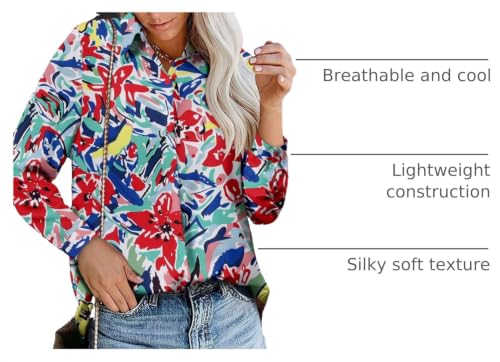 Image of Magritta Long Sleeve Shirts for Women Fashion Button Down Blouse Tops