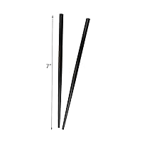 Vista 4 de Juego de 2 palillos de pelo con 3 diamantes - Negro