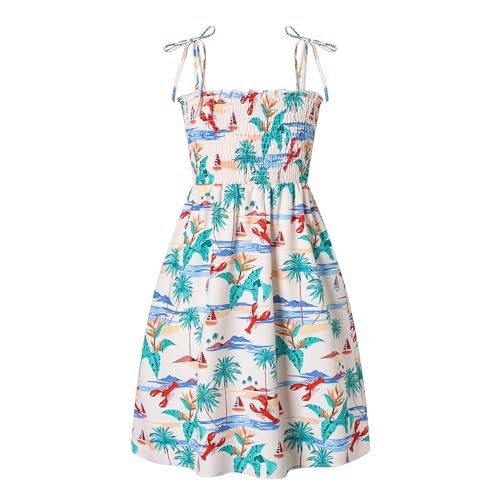 Image of Cromoncent Matching Hawaiian Outfits for Family, Dad and Son Matching Luau Beach Tropical Shirts Mommy Daughter Tropical Sets