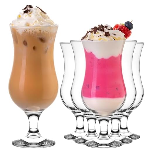 Platinux Copas de cóctel 400ml (máx. 470ml) de cristal Set (6 piezas) Copas de trago largo Copas de fiesta Vaso de batido Grande