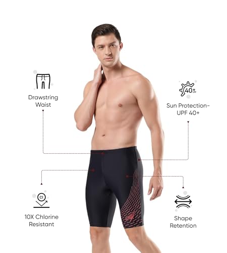 Image of Speedo Men's Endurance 10 Medley Logo Jammer - True Navy & Fed Red