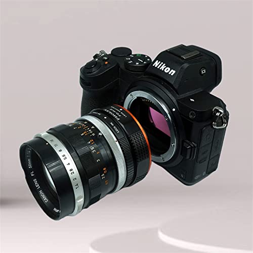 Image of PHOLSY Lens Mount Adapter with Aperture Lever Compatible with Canon FD FL Lens to Nikon Z Mount Camera Body Compatible with Nikon Z fc, Z30, Z9, Z8, Z6 II, Z7 II, Z6, Z7, Z5, Z50