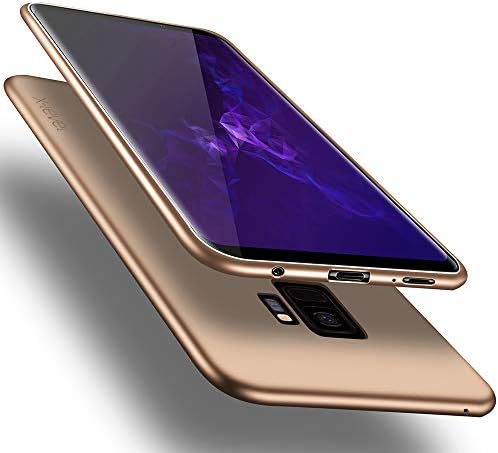Samsung Galaxy S9 Case,X-Level Slim Fit Soft TPU Ultra Thin S9 Mobile Phone Cover Matte Finish Coating Grip Phone Case for Women Compatible Samsung Galaxy S9-Gold