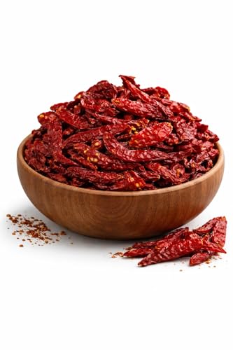 Image of Kashmiri Red Chilli Whole, Lal Mirch Sabut, Natural Dry, Strong Smoky Spice, Organic, for Gravies and Curries, 200g