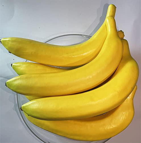 Artificial Lifelike Banana For Home Kitchen Party Wedding Prop Decoration,Simulation Fake Fruit Model For Theme Party Display (6Pcs Yellow) #TOP7