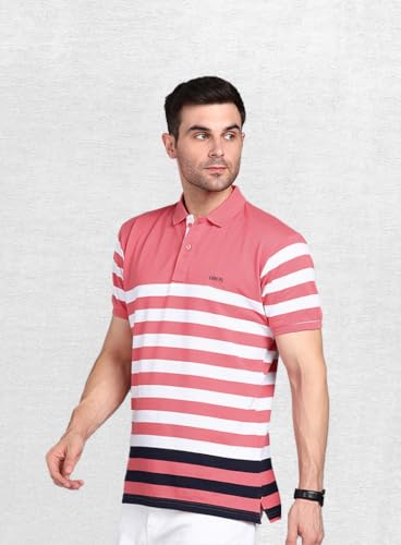 Image of 3BROS Men's Collor Neck Polo T-Shirt, Anti Stain and Half Sleeves, Cotton Blend, Regular Fit Tshirt for Men || Mens t Shirt