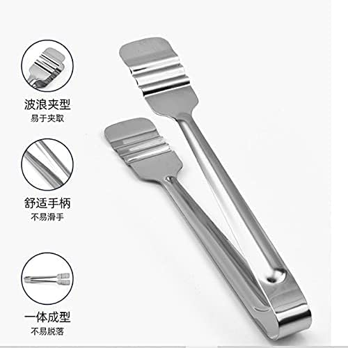 pinzas para cocinar, Cocinar alimentos, cocina de acero for barbacoa, tijeras for servir, alicates for buffet Tamaño: 22,2 cm