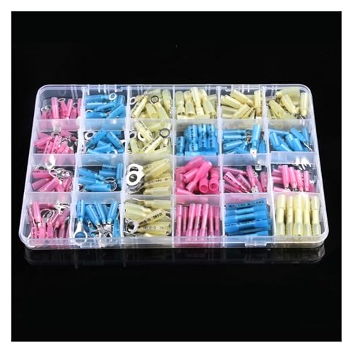 Kit surtido de 240 conectores terminales crimpado pala aislados para cables electricos 2