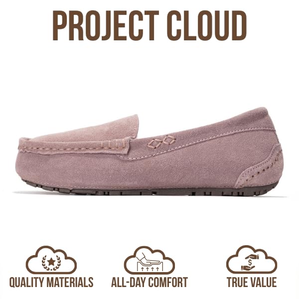 Project Cloud Genuine Leather Loafers for Women - Comfortable Outdoor Slippers for Women Footwear with Memory Foam - Womens Slippers - Stylish Womens Moccasin (Cathi)3