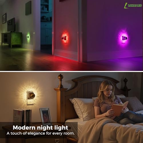 Image of L LOHAS LED Shell Night Light, Night Lights Plug into Wall | Color Changing Nightlight RGB, Light Sensor, Plug in Night Light Home Decor for Kids Gifts, Holiday, Hallway Bedroom, 1P