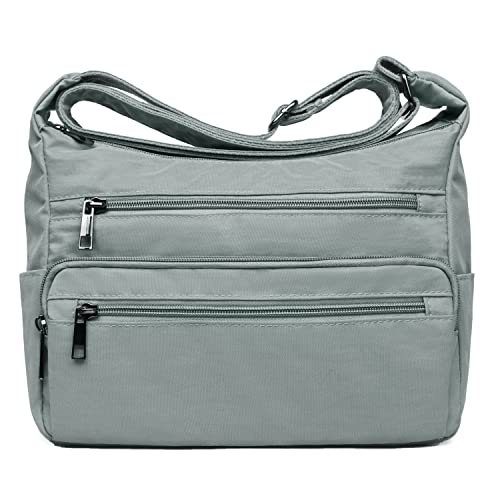 Image of VOLGANIK ROCK RFID Purses for Women Fabric Nylon Multi Pocket Crossbody Bag Ladies Travel Handbag