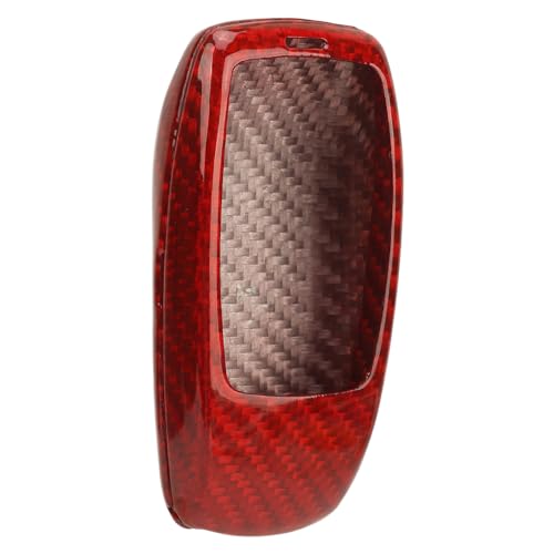 Couverture de porte-clés en carbone rouge de luxe pour Mercedes Classe E et S