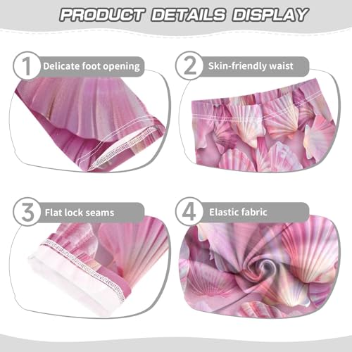 Bolaz Toddler Girls Leggings Printed Yoga Pants Leggings Seashells for Kids3