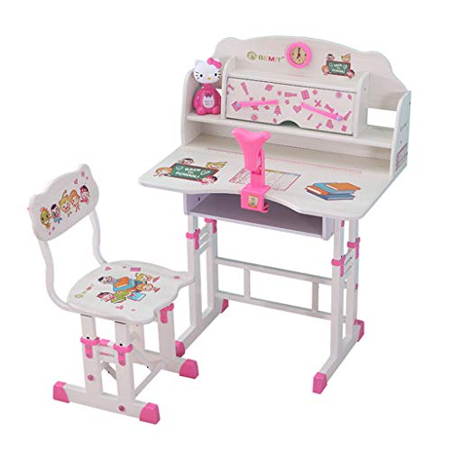 Preisvergleich Produktbild Schreibtische Der Schreibtischbücherschrank-Kombinatio... und -mädchenschreibtischaufzugtisch und -stuhl des Studentenstudienschreibtischkindes sitzender Lagekorrekturstuhl Augenschutzschreibtis