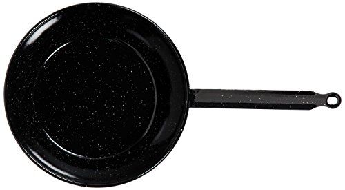 Vaello - Sarten La Valenciana Esmaltada Honda 32 Cm En Oferta La Valenciana - Paellera (14 Cm, Acero Inoxidable, Esmaltado, Con 1 Asa), Color Negro, Negro, 32 Cm