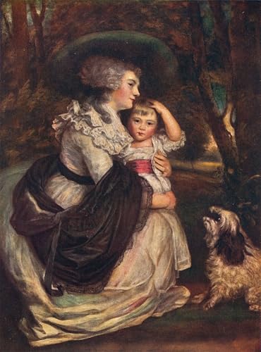 Tableaux peinture sur toile Lavinia de Reynolds pour décoration chambre chic 60x90cm