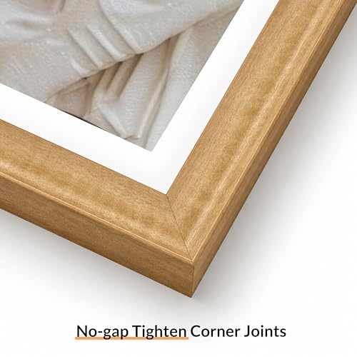 Image of Wooden Wall Collage Photo Frame Set of 8 for Wall Decor, Mixed Size Picture Frames for Family Photos, Gallery Wall Frame Set with Premium Finish for Living Room, Bedroom & Home Decorations (Wood Brown)