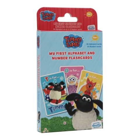 Shuffle Timmy Time | Alphabet & Numbers Flashcards | Counting & Number Game | Great Gift For 6 Months + Cover