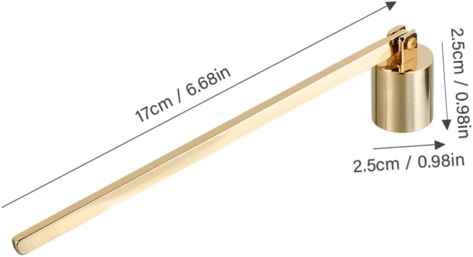 Alipis 8pcs Vintage Style Stainless Steel Long Handle Candle Wick Cover Snuffer for Home Decor