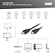 DIGITUS HDMI-Kabel - HDMI 2.0 - 1m - UHD 4k 60Hz - vergoldete Kontakte - kompatibel mit TV, Beamer, Monitor - Schwarz