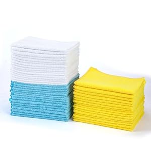 Amazon Basics Microfiber Cleaning Cloths, Non-Abrasive,...