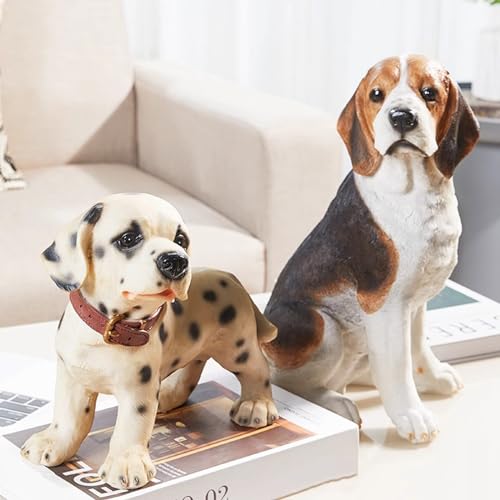 Beagle Dog Statue Simulation Outdoor Puppy Figur Wasserdichte Gartendekoration für Terrasse Rasen Ornamente