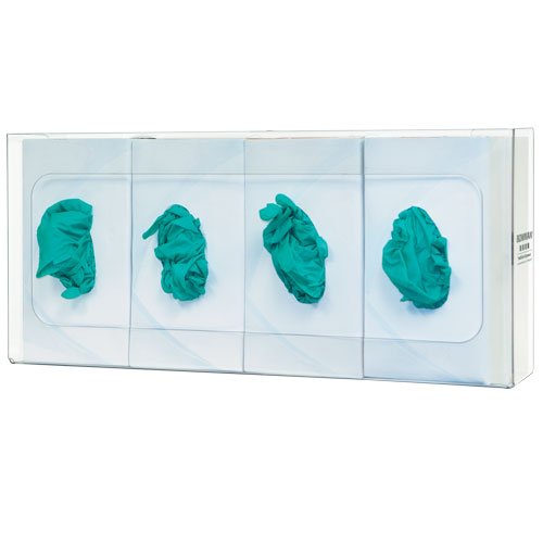 BOWMAN - Glove Box Dispenser - Quad 22.45"W x 10.03"H x 3.88"D (4 Pack)
