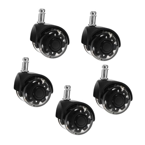 Roues pivotantes de bureau silencieuses ULTECHNOVO lot de 5 pour sol et fauteuil