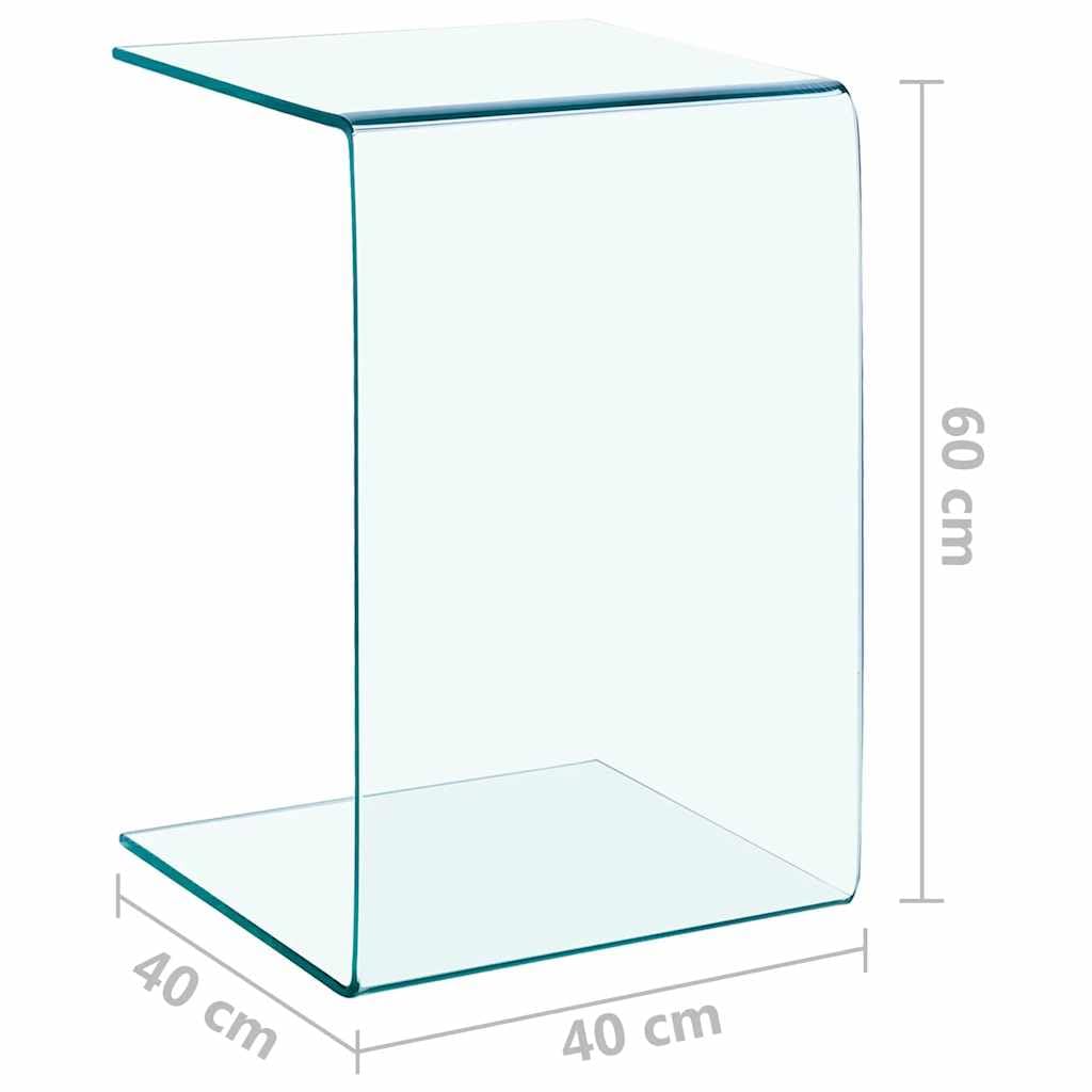 Générique Stolik pomocniczy 40x40x60 cm szkło hartowane | Toe sofy, uchwyt na telefon, Zastosowanie poziome lub pionowe, stabilne i trwałe