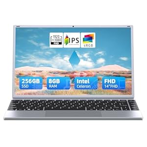 BLUEING Computadora portátil, 8 GB de RAM 256 GB SSD portátil, procesador Pentium Quad-Core (hasta 2.64 GHz), 1080P FHD IPS de 14 pulgadas, Wi-Fi 5, BT5.0, Win 11, portátiles para estudiantes, ligero