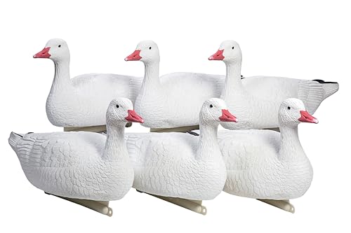 Heerweiyi Realistic Snow Goose Decoys - Durable and Detailed Hunting Decoy Set with Lifelike Feather Patterns - 6-Pack Floating Water for Outdoor Sports and Waterfowl Hunting​