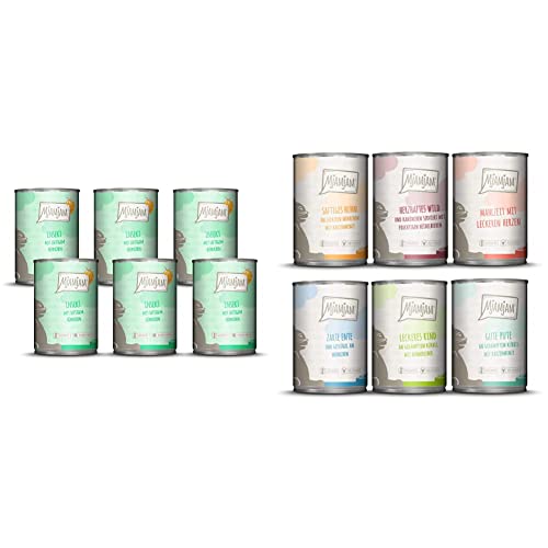 MjAMjAM - Premium Nassfutter für Katzen - Insekt mit saftigem Hühnchen - getreidefrei mit Insektenprotein, 6er Pack (6 x 400 g) & - leckere Mahlzeiten Mixpaket III für Deine Katze 6 x 400 g