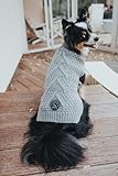 HUNTER Hundepullover MALMÖ, Farbe: grau, klassisches Zopfstrick-Muster, wärmend & bequem, elastisch für optimalen Sitz, reflektierend für mehr Sichtbarkeit, waschbar bei 30°C, Größe: 50