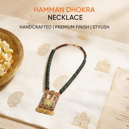 Image of AAKRITI ART CREATIONS Handcrafted Tribal Dhokra Necklace Collection | Royal, Pharaoh & Butterfly-Inspired Artisan Brass Statement Jewelry | Ethnic, Elegant & Artistic Necklaces for Women