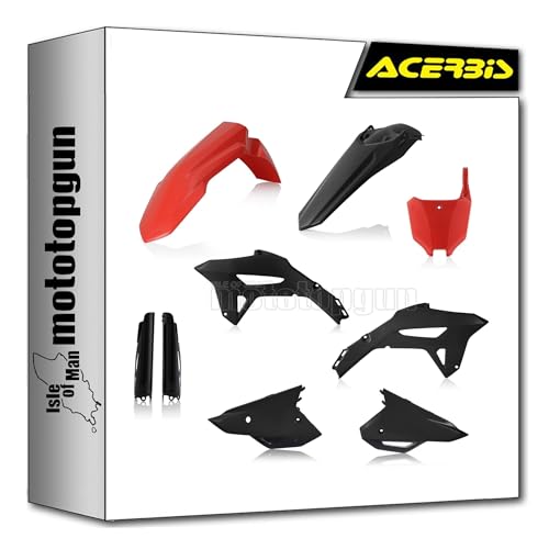 Kit cache carenage Acerbis rouge noir pour Honda CRF 250 R 2022