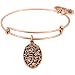 Alex and Ani Because I love you, Mom II Expandable Rafaelian Rose Gold Finish Bangle Bracelet, 0.65 x 1-Inches