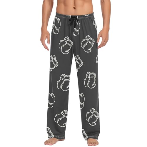 susiyo Boxing Gloves Men's Pajama Pants Cotton Pajama Bottoms Sleepwear PJ Pants Lounge Pants with Pocket Drawstring2