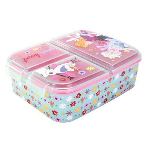 Image of Disney Frozen Kids Lunch Box with Compartment - BPA-Free Bento Boxes