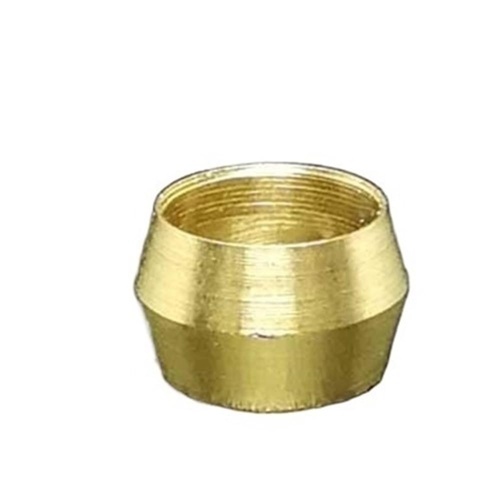 Ferrule Pipe Adapter 10pcs Brass Pipe Fitting Ferrules, OD 3 10 16mm Compression Sleeve Seal Ring, Tube Ferrule(6.35mm)