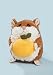 Produktbild Hamster mit Kürbis 9cm braun sitzt Softplüsch. weißer Bauch