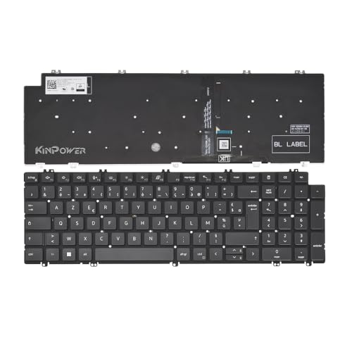 Clavier Azerty Français pour Dell Precision 3560 3561 3570 3571 3581 Rétroéclairé
