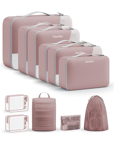 Image of OlarHike 11 Set Packing Cubes for Travel,Gifts for Women Mom,Anti-Tearing Suitcase Organizer,with Over 1000 pcs Mesh Holes,Vacation Essentials & Accessories for Cruise Ship