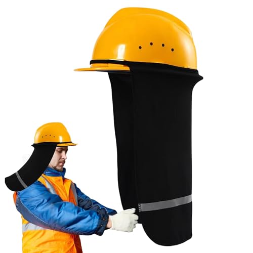 Hardhat - Parasol para el cuello, de malla reflectante, protección solar transpirable, visera dura para protección del cuello, trabajo de verano, rayos UV y golpe de calor
