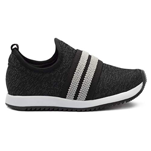 Tênis Jogging Infaltil Casual Menino 55 (31, Preto)